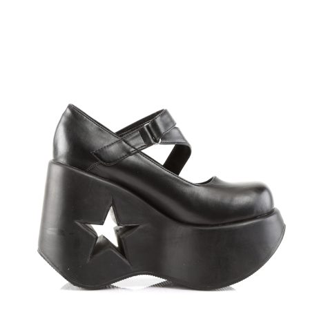 DemoniaCult DYNAMITE-03 DYN03/B/PU Scarpe Donna   Plateau 12.7 Nero DYN03/B/PU