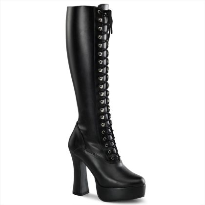 Pleaser ELECTRA-2023 ELE2023/B/PU Stivali Donna  Tacco 12 Plateau 3.8 Nero ELE2023/B/PU