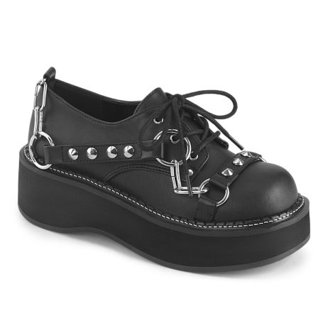 DemoniaCult EMILY-32 EMI32/BVL Scarpe Donna   Plateau 5.1 Nero EMI32/BVL