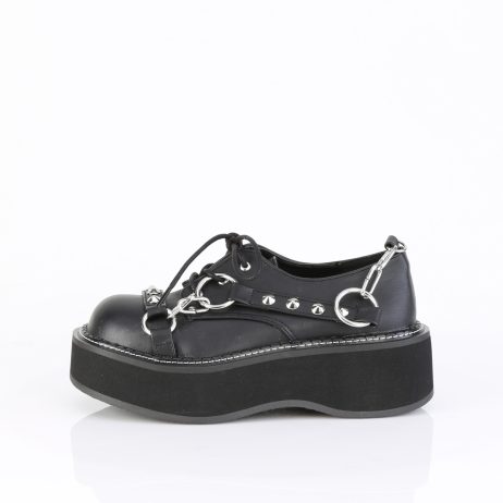 DemoniaCult EMILY-32 EMI32/BVL Scarpe Donna   Plateau 5.1 Nero EMI32/BVL