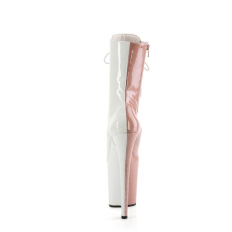 Pleaser FLAMINGO-1040TT FLAM1040TT/BH-W/M Tronchetti  Tacco Altissimo 20 Plateau 10.0 Bianco FLAM1040TT/BH-W/M