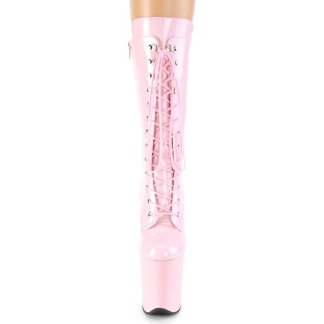 Pleaser FLAMINGO-1050 FLAM1050/BP/M Stivaletti al Polpaccio  Tacco Altissimo 20 Plateau 10.0 Rosa FLAM1050/BP/M