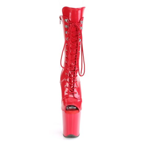 Pleaser FLAMINGO-1051 FLAM1051/R/M Stivaletti al Polpaccio  Tacco Altissimo 20 Plateau 10.0 Rosso FLAM1051/R/M