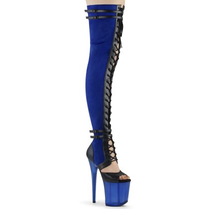 Pleaser FLAMINGO-3027 FLAM3027/BLUFS-BPU/B Scarpe Donna  Tacco Altissimo 20 Plateau 10.0 Nero FLAM3027/BLUFS-BPU/B