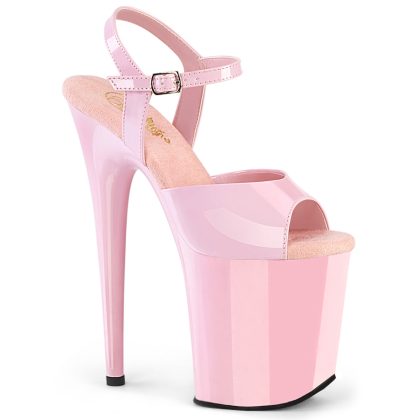 Pleaser FLAMINGO-809 FLAM809/BP/M Sandali con Cinturino  Tacco Altissimo 20 Plateau 10.0 Rosa FLAM809/BP/M