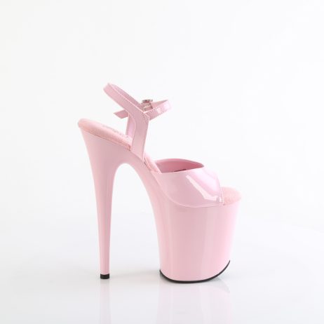 Pleaser FLAMINGO-809 FLAM809/BP/M Sandali con Cinturino  Tacco Altissimo 20 Plateau 10.0 Rosa FLAM809/BP/M