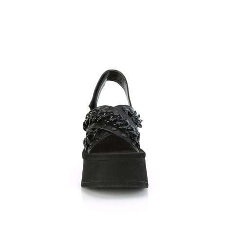 DemoniaCult FUNN-12 FUNN12/BVL Sandali Slingback   Plateau 6.4 Nero FUNN12/BVL