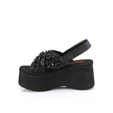 DemoniaCult FUNN-12 FUNN12/BVL Sandali Slingback   Plateau 6.4 Nero FUNN12/BVL