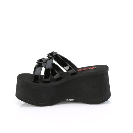 DemoniaCult FUNN-15 FUNN15/B Sabot Donna   Plateau 8.9 Nero FUNN15/B