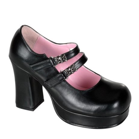 DemoniaCult GOTHIKA-09 GOT09/B/PU Scarpe Donna  Tacco 9 Plateau 2.5 Nero GOT09/B/PU