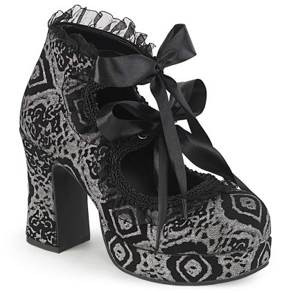 DemoniaCult GOTHIKA-53 GOT53/B-SNBVL Scarpe Donna  Tacco 9 Plateau 2.5 Nero GOT53/B-SNBVL