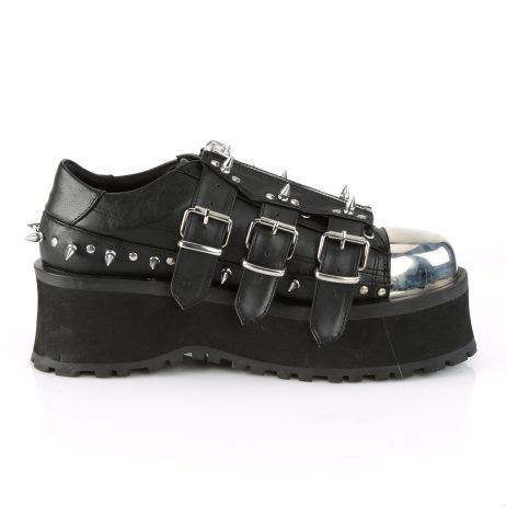 DemoniaCult GRAVEDIGGER-03 GRAD03/BVL Scarpe con Plateau Unisex Uomo Donna   Plateau 7.0 Nero GRAD03/BVL