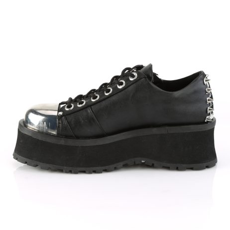 DemoniaCult GRAVEDIGGER-04 GRAD04/BVL Scarpe con Plateau Unisex Uomo Donna   Plateau 7.0 Nero GRAD04/BVL