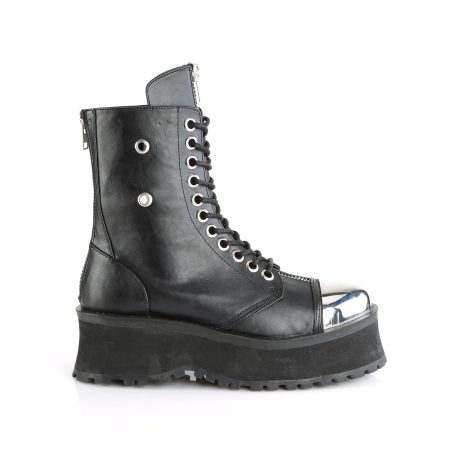 DemoniaCult GRAVEDIGGER-10 GRAD10/BVL Scarpe con Plateau Unisex Uomo Donna   Plateau 7.0 Nero GRAD10/BVL