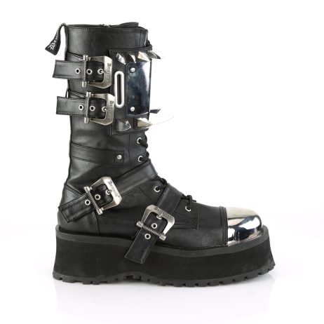 DemoniaCult GRAVEDIGGER-250 GRAD250/BVL Scarpe con Plateau Unisex Uomo Donna   Plateau 7.0 Nero GRAD250/BVL