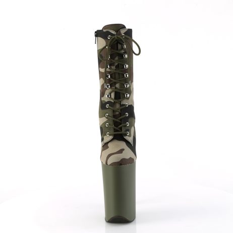 Pleaser INFINITY-1020CAMO INF1020CAMO/GRN/DOL Tronchetti  Tacco Altissimo 22 Plateau 13.3 Verde INF1020CAMO/GRN/DOL