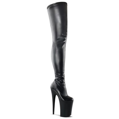 Pleaser INFINITY-4000 INF4000/BPU/M Stivali Donna  Tacco Altissimo 22 Plateau 13.3 Nero INF4000/BPU/M