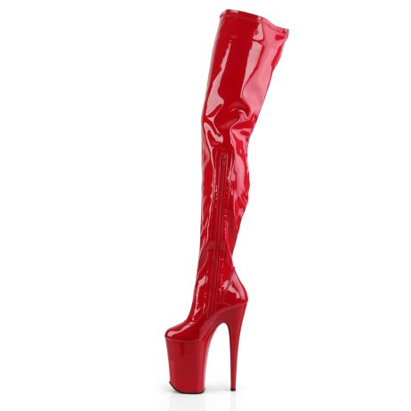 Pleaser INFINITY-4000 INF4000/R/M Stivali Donna  Tacco Altissimo 22 Plateau 13.3 Rosso INF4000/R/M