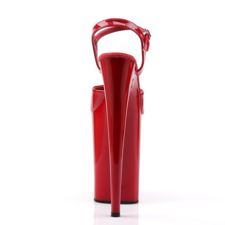 Pleaser INFINITY-909 INF909/R/M Sandali con Cinturino  Tacco Altissimo 22 Plateau 13.3 Rosso INF909/R/M