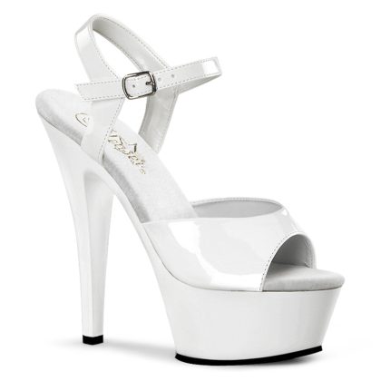 Pleaser KISS-209 KISS209/W/M Sandali Donna  Tacco Altissimo 15 Plateau 4.5 Bianco KISS209/W/M