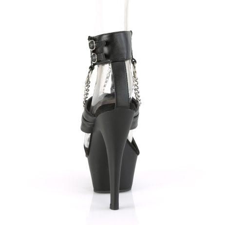 Pleaser KISS-261 KISS261/BPU/M Sandali con Cinturino  Tacco Altissimo 15 Plateau 4.5 Nero KISS261/BPU/M