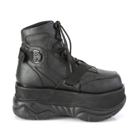 DemoniaCult NEPTUNE-181 NEP181/BVL Scarpe con Plateau Unisex Uomo Donna  Tacco 7 Nero NEP181/BVL