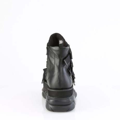 DemoniaCult NEPTUNE-68 NEP68/BVL Scarpe con Plateau Unisex Uomo Donna   Plateau 7.6 Nero NEP68/BVL