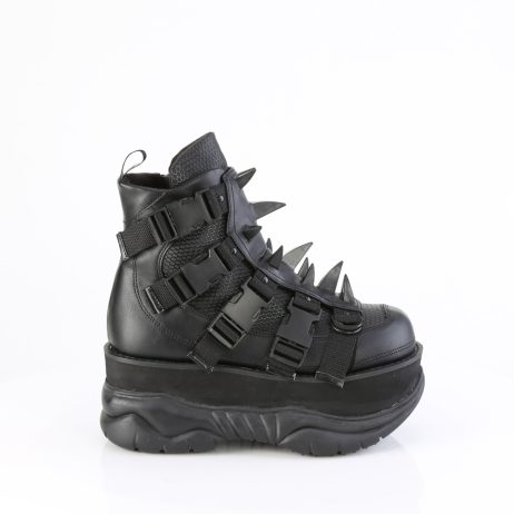 DemoniaCult NEPTUNE-68 NEP68/BVL Scarpe con Plateau Unisex Uomo Donna   Plateau 7.6 Nero NEP68/BVL