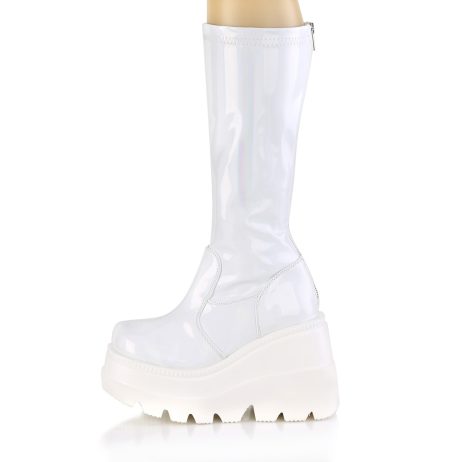 DemoniaCult SHAKER-65 SHA65/WHG Stivali Donna   Plateau 11.4 Bianco SHA65/WHG