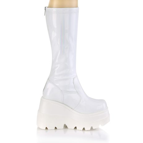 DemoniaCult SHAKER-65 SHA65/WHG Stivali Donna   Plateau 11.4 Bianco SHA65/WHG