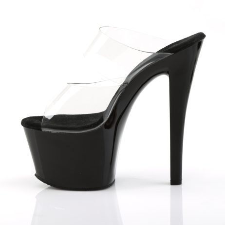 Pleaser SKY-302 SKY302/C/B Sabot Donna  Tacco Altissimo 17 Plateau 7.0 Nero SKY302/C/B