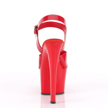 Pleaser SKY-308N SKY308N/RTPU/M Sandali con Cinturino  Tacco Altissimo 17 Plateau 7.0 Rosso SKY308N/RTPU/M