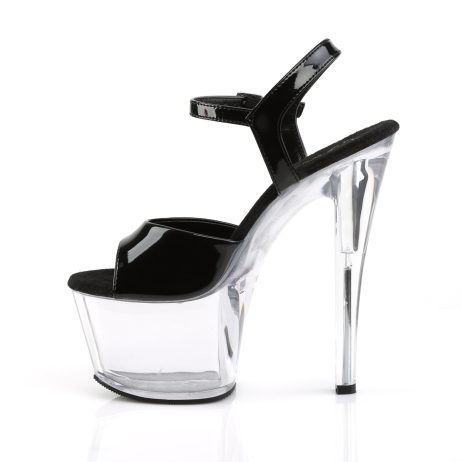 Pleaser SKY-309 SKY309/B/C Sandali Donna  Tacco Altissimo 17 Plateau 7.0 Nero SKY309/B/C