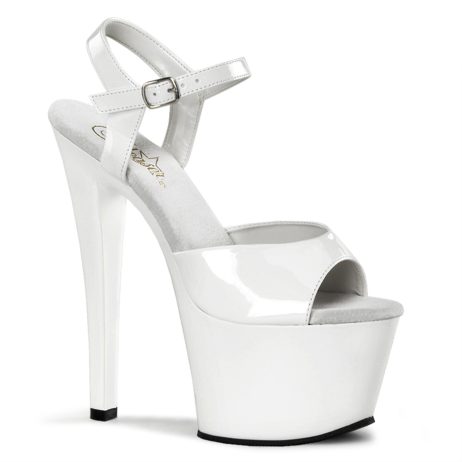 Pleaser SKY-309 SKY309/W/M Sandali Donna  Tacco Altissimo 17 Plateau 7.0 Bianco SKY309/W/M