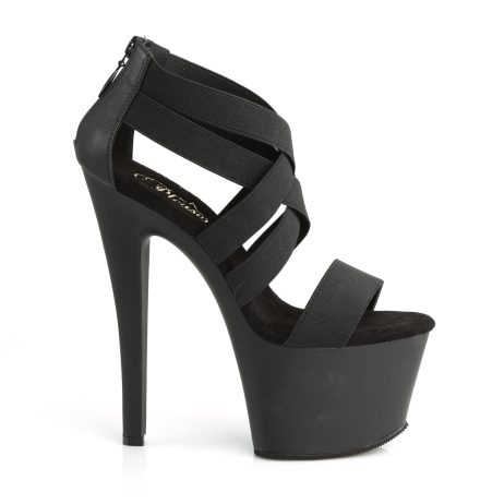 Pleaser SKY-369 SKY369/BELS/M Sandali Donna  Tacco Altissimo 17 Plateau 7.0 Nero SKY369/BELS/M