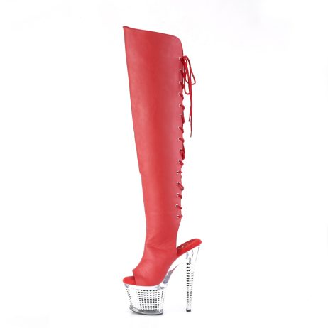 Pleaser SPECTATOR-3019 SPEC3019/RPU/C-SCH Stivali Donna  Tacco Altissimo 17 Plateau 7.6 Argento SPEC3019/RPU/C-SCH