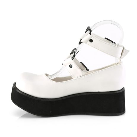 DemoniaCult SPRITE-02 SPR02/WVL Scarpe Donna   Plateau 5.7 Bianco SPR02/WVL