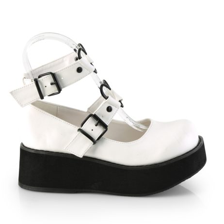 DemoniaCult SPRITE-02 SPR02/WVL Scarpe Donna   Plateau 5.7 Bianco SPR02/WVL