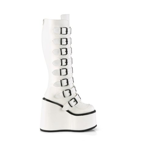 DemoniaCult SWING-815 SWI815/WVL Stivali Donna   Plateau 14.0 Bianco SWI815/WVL