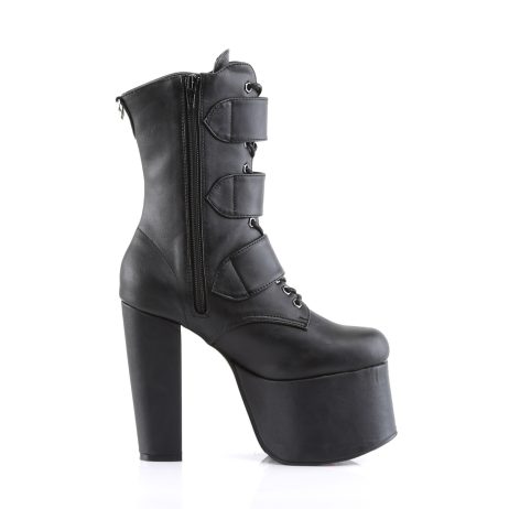 DemoniaCult TORMENT-703 TOR703/B/PU Tronchetti Donna  Tacco 14 Plateau 7.6 Nero TOR703/B/PU