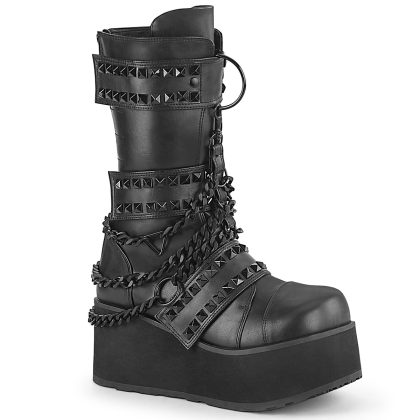 DemoniaCult TRASHVILLE-138 TRA138/BVL Scarpe con Plateau Unisex Uomo Donna  Tacco 8 Nero TRA138/BVL