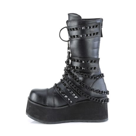 DemoniaCult TRASHVILLE-138 TRA138/BVL Scarpe con Plateau Unisex Uomo Donna  Tacco 8 Nero TRA138/BVL