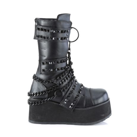 DemoniaCult TRASHVILLE-138 TRA138/BVL Scarpe con Plateau Unisex Uomo Donna  Tacco 8 Nero TRA138/BVL