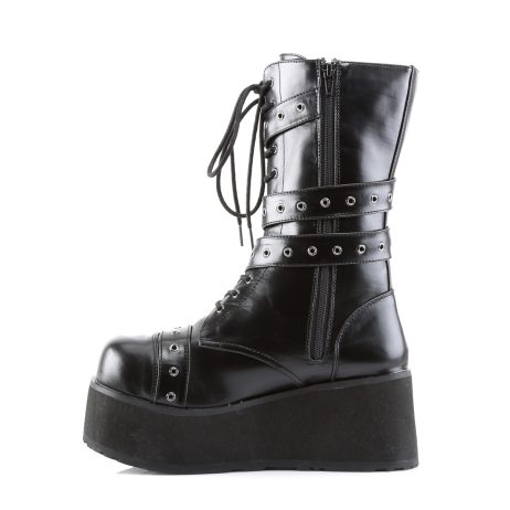 DemoniaCult TRASHVILLE-205 TRA205/B/PU Scarpe con Plateau Unisex Uomo Donna   Plateau 8.3 Nero TRA205/B/PU