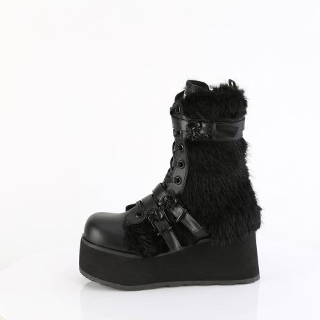 DemoniaCult TRASHVILLE-218 TRA218/BVL Scarpe con Plateau Unisex Uomo Donna   Plateau 8.3 Nero TRA218/BVL