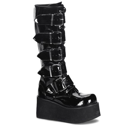 DemoniaCult TRASHVILLE-518 TRA518/B Scarpe con Plateau Unisex Uomo Donna   Plateau 8.3 Nero TRA518/B