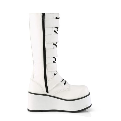 DemoniaCult TRASHVILLE-518 TRA518/WVL Scarpe con Plateau Unisex Uomo Donna   Plateau 8.3 Bianco TRA518/WVL