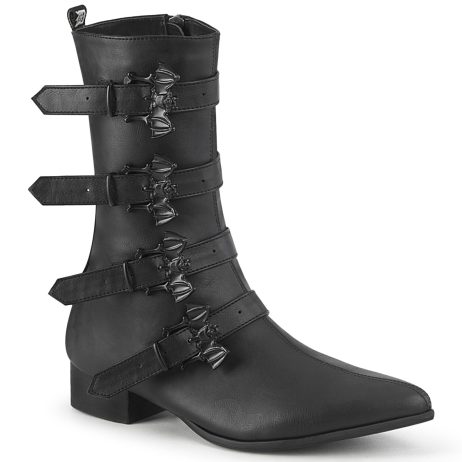 DemoniaCult WARLOCK-110-B WAR110-B/BVL Scarpe con Plateau Unisex Uomo Donna   Plateau 3.8 Nero WAR110-B/BVL