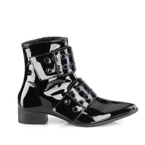 DemoniaCult WARLOCK-55 WAR55/B Scarpe con Plateau Unisex Uomo Donna   Plateau 3.8 Nero WAR55/B