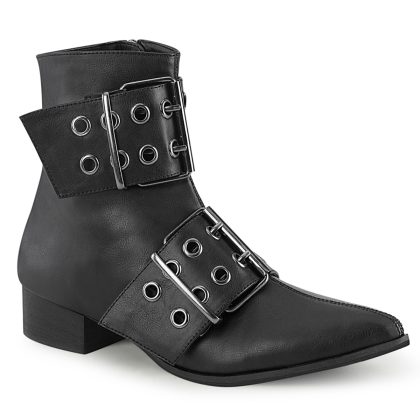 DemoniaCult WARLOCK-55 WAR55/BVL Scarpe con Plateau Unisex Uomo Donna   Plateau 3.8 Nero WAR55/BVL